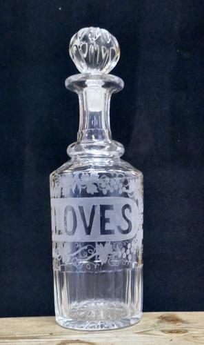 Victorian Etched Crystal Cloves Decanter (1 of 7) Victorian Etched Crystal Cloves Decanter (1 of 7)