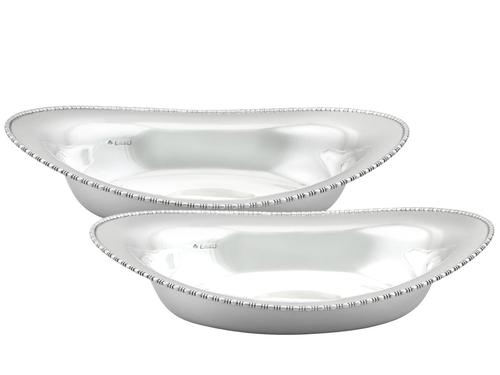Sterling Silver Bread Dishes - Antique George V 1916 (1 of 9) Sterling Silver Bread Dishes - Antique George V 1916 (1 of 9)