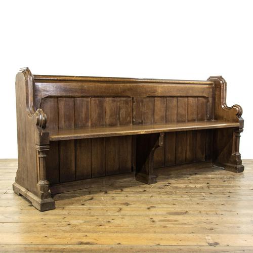 19th Century Antique Oak Pew (1 of 9)