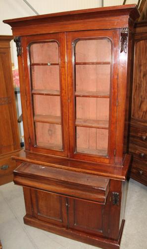 1910's Mahogany Chiffonier Bookcase with Glazed Top (1 of 5)