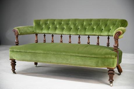 Victorian Upholstered Sofa (1 of 13)