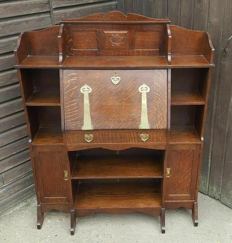 Liberty's Arts & Crafts Oak Bureau Bookcase (1 of 11)