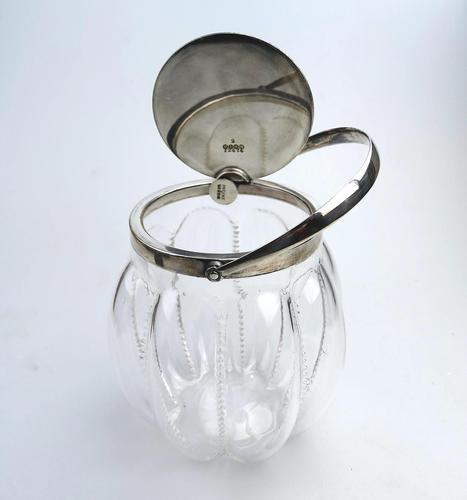 Novelty Silver Plate Automatic Opening Hukin & Heath Biscuit Jar c.1910 (1 of 6)