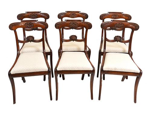 Set of 6 Regency Dining Chairs Rosewood c.1811 (1 of 8)