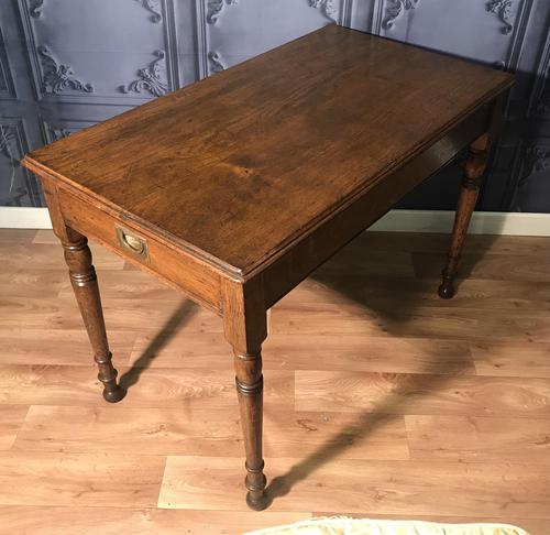 Oak Table with Drawer (1 of 1)