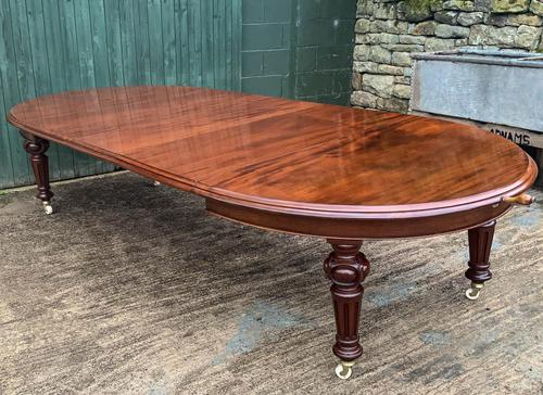 Super Quality Victorian Mahogany Extending Dining Table Seats 14 (1 of 18)