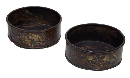 19th Century Toleware Bottle Coasters (1 of 7) 19th Century Toleware Bottle Coasters (1 of 7)