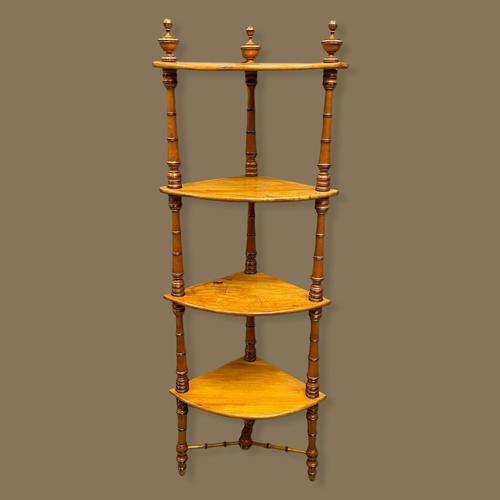 Corner Standing Whatnot in Faux Bamboo (1 of 8) Corner Standing Whatnot in Faux Bamboo (1 of 8)