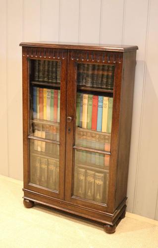 Small Oak Glazed Bookcase (1 of 10)