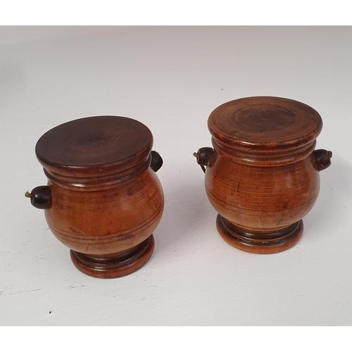 Lovely Pair of Georgian Treen Spice Pots (1 of 6)