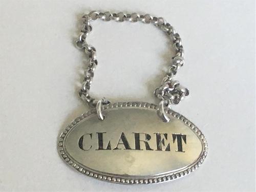 Handsome Victorian Silver Claret Label (1 of 5) Handsome Victorian Silver Claret Label (1 of 5)