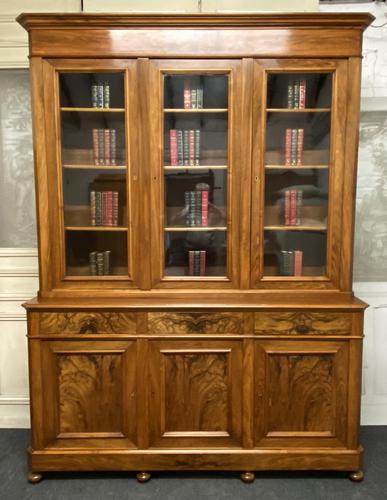 Fine Quality French Walnut Library Bookcase (1 of 23)