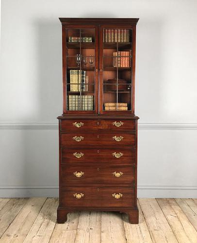 Small George III Mahogany Secretaire Bookcase (1 of 10)