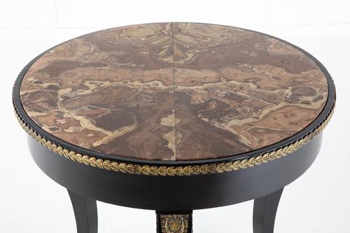 Early 19th Century Ebonised Guéridon Table with Onyx Top (1 of 9) Early 19th Century Ebonised Guéridon Table with Onyx Top (1 of 9)