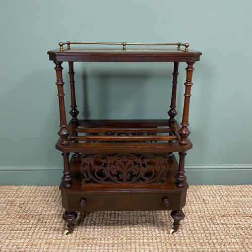 Victorian Rosewood Antique Canterbury (1 of 7)