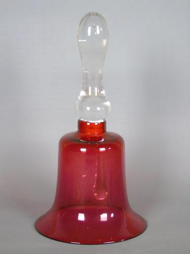 Victorian Hand Blown Cranberry Glass Bell (1 of 4)