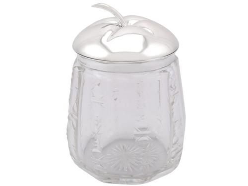 German Silver & Cut Glass Jar c.1930 (1 of 9) German Silver & Cut Glass Jar c.1930 (1 of 9)