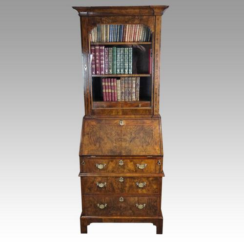 19th Century Walnut Bureau Bookcase (1 of 19)