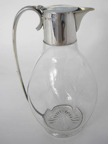 Elkington & Co Victorian Silver Claret Jug with Plain Mount & Clear Glass Body (1 of 5) Elkington & Co Victorian Silver Claret Jug with Plain Mount & Clear Glass Body (1 of 5)