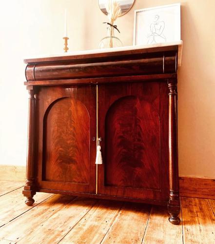 Antique Sideboard / Mahogany Antique Chiffonnier / Cupboard (1 of 7)