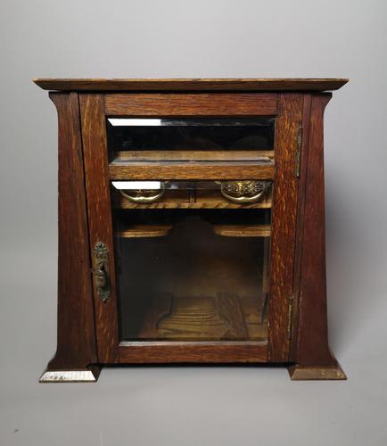 Antique Art Nouveau Oak Smokers Cabinet (1 of 13) Antique Art Nouveau Oak Smokers Cabinet (1 of 13)