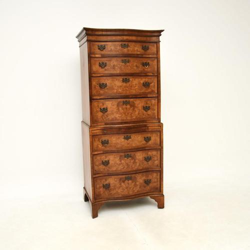 Antique Burr Walnut Chest on Chest of Drawers (1 of 11)