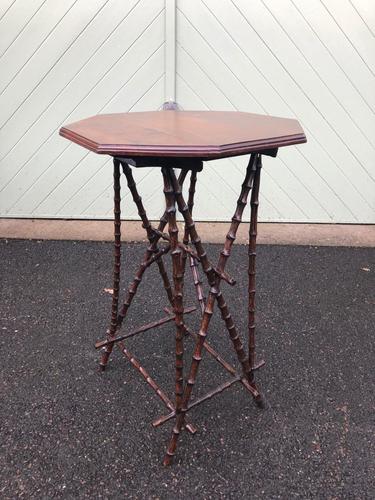 Unusual Walnut & Bamboo Table (1 of 6)