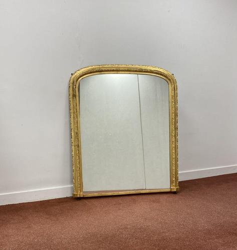 Antique 19th Century Gilt Overmantle Mirror (1 of 4)