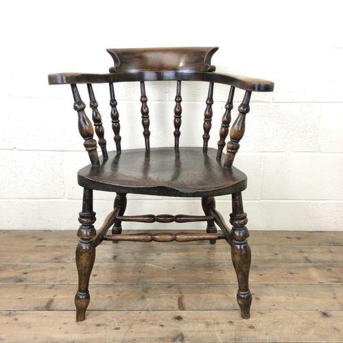 Antique Beech & Elm Smoker’s Bow Armchair (1 of 9)