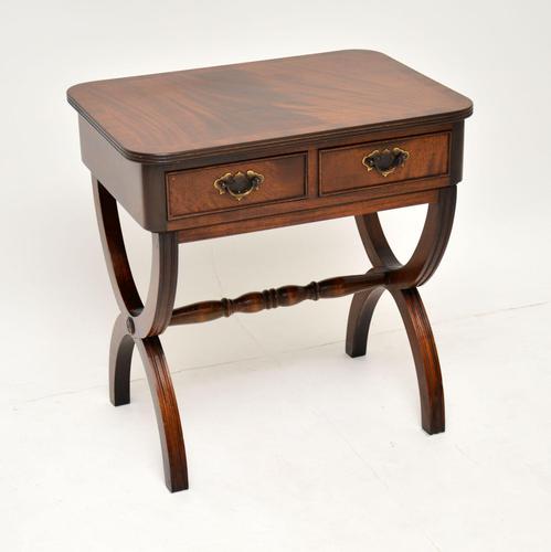 Antique Regency Style Mahogany Side Table (1 of 8)