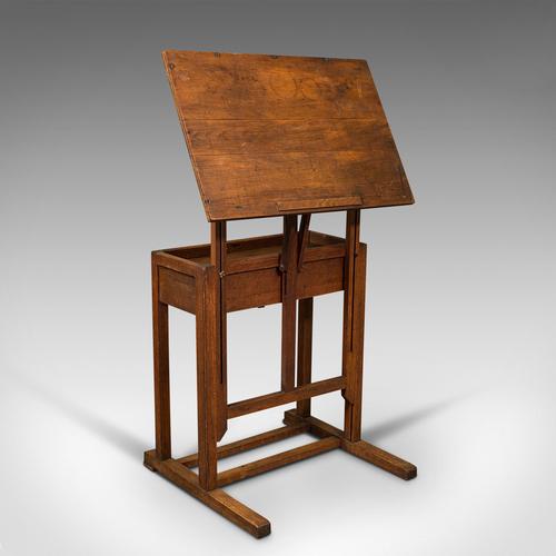 Antique Artist's Easel, English, Oak, Adjustable, Rest, Lectern, Edwardian c.1910 (1 of 10)