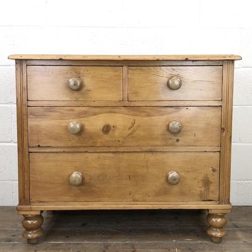 Antique Pine Straight Front Chest of Drawers (1 of 10)