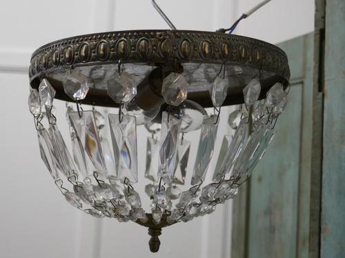 French Empire Style Crystal Basket Chandelier (1 of 19)