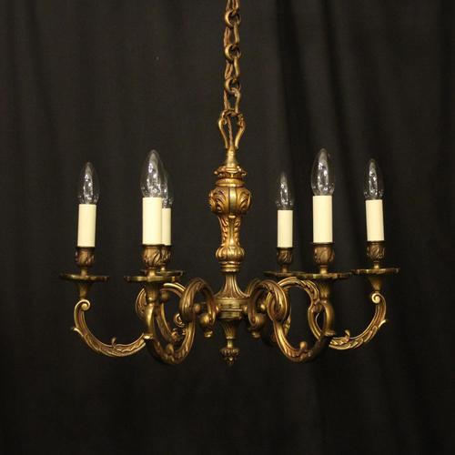 French Gilded Bronze 6 Light Antique Chandelier (1 of 10) French Gilded Bronze 6 Light Antique Chandelier (1 of 10)