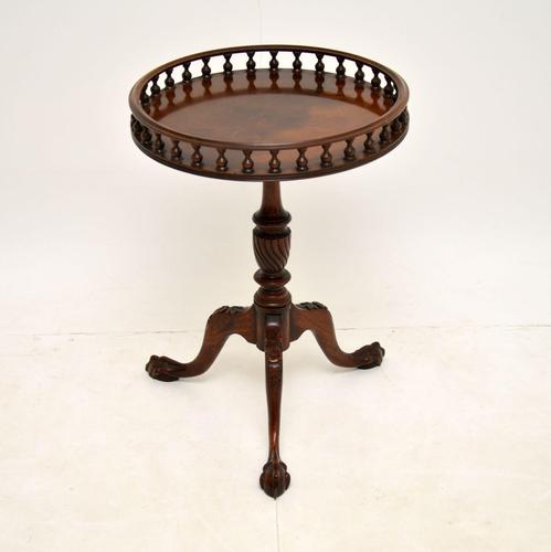 Antique Georgian Style Mahogany Gallery Side Table (1 of 7)