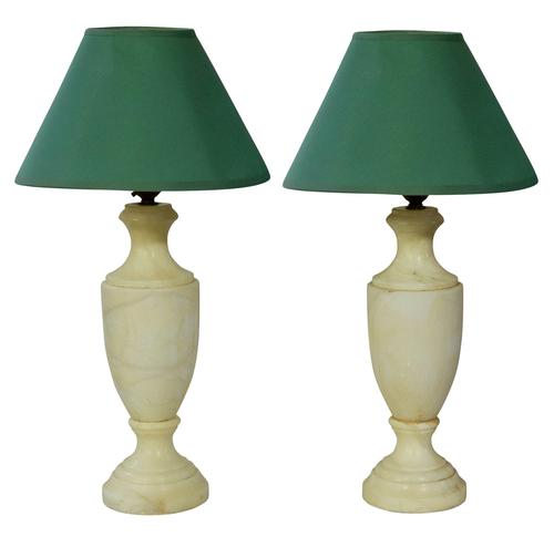 A Pair of Alabaster Lamps (1 of 3) A Pair of Alabaster Lamps (1 of 3)