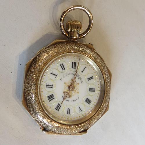 Antique 14ct Gold Cased, Enamel-decorated, Ladies Watch (1 of 12)