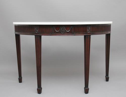 18th Century Mahogany & Marble Top Console Table (1 of 9) 18th Century Mahogany & Marble Top Console Table (1 of 9)