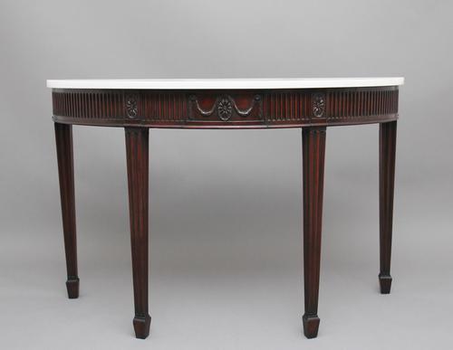 18th Century Mahogany & Marble Top Console Table (1 of 9)