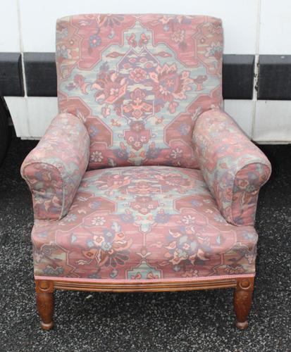 1940s Armchair Upholstered in Pretty Floral Material (1 of 3)