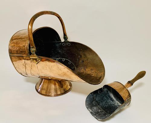 Antique Copper Coal Scuttle and Shovel (1 of 13) Antique Copper Coal Scuttle and Shovel (1 of 13)