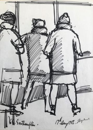 Original Marker Pen Drawing 'Leaving Southampton for Perugia' (1 of 1) Original Marker Pen Drawing 'Leaving Southampton for Perugia' (1 of 1)