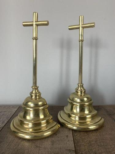 Pair of William Tonks Brass Cross Doorstop (1 of 8)