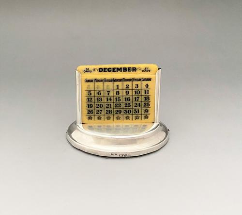 Chester Silver Perpetual Desk Calendar (1 of 7) Chester Silver Perpetual Desk Calendar (1 of 7)
