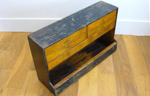 Vintage Black Painted Carpenters Tool Drawers (1 of 8)