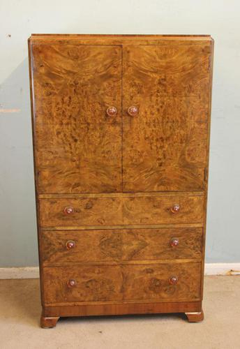 Burr Walnut Chest of Drawers Tallboy (1 of 13)