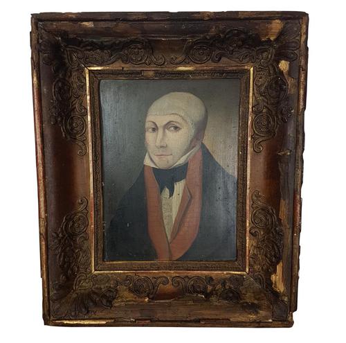 Oil on Board of Man in Skull Cap in Original Frame (1 of 1) Oil on Board of Man in Skull Cap in Original Frame (1 of 1)