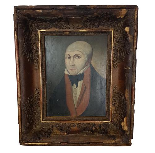 Oil on Board of Man in Skull Cap in Original Frame (1 of 1)