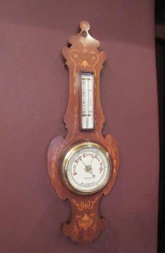 Antique Sheraton Inlaid Banjo Barometer (1 of 7) Antique Sheraton Inlaid Banjo Barometer (1 of 7)