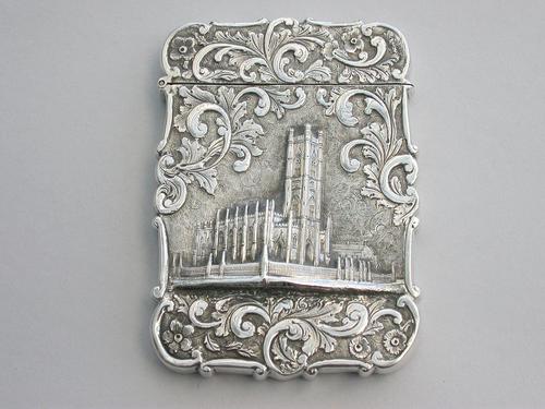 Victorian Silver Castle-top Card Case - St Luke's Church, Liverpool by Nathaniel Mills, Birmingham, 1845 (1 of 12) Victorian Silver Castle-top Card Case - St Luke's Church, Liverpool by Nathaniel Mills, Birmingham, 1845 (1 of 12)